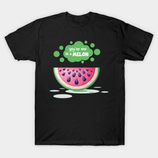 'You're One In A Melon' Hilarous Watermelon Pun T-Shirt